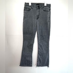 (Fits 28) Mother The Inside Crop Fray Gray Jeans Size 29